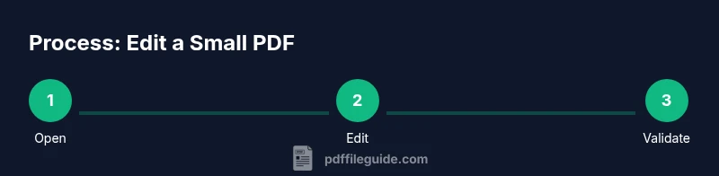Three-step process for editing a small PDF