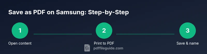 Process flow: create PDF on Samsung phone
