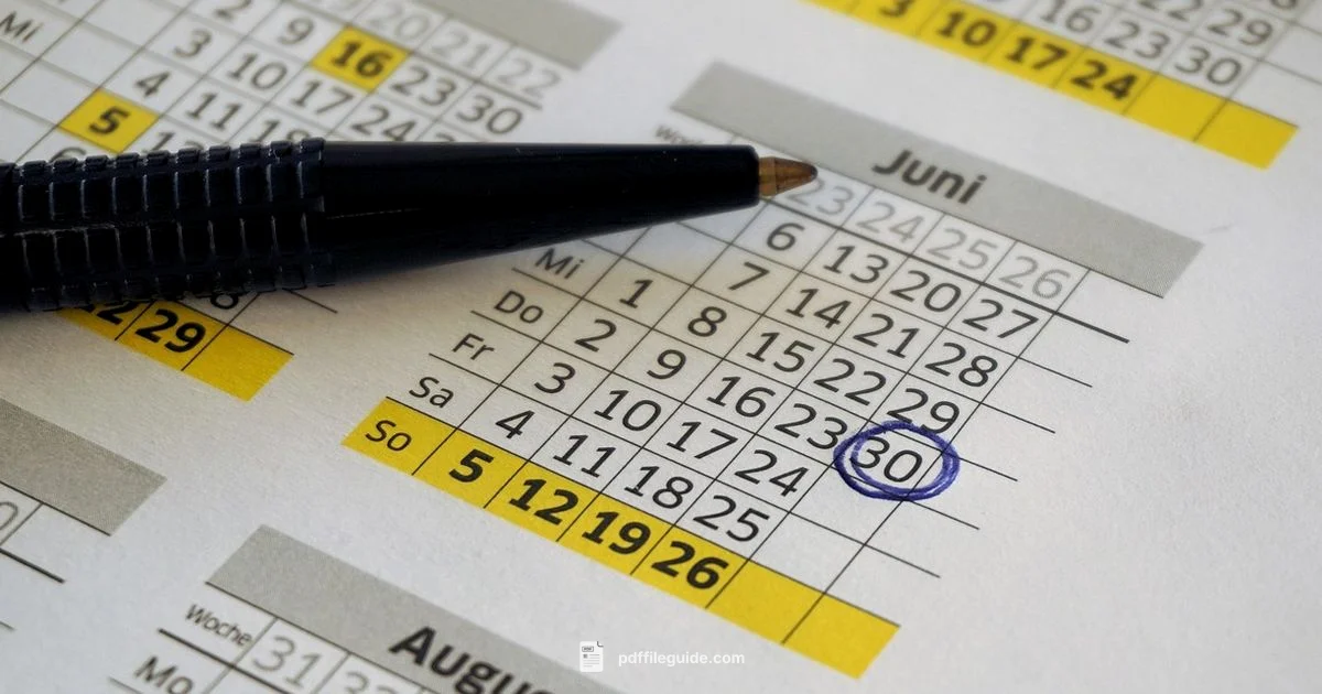 Printable Calendar Preview - PDF File Guide