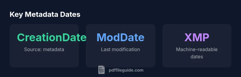 Infographic showing how to verify PDF creation date