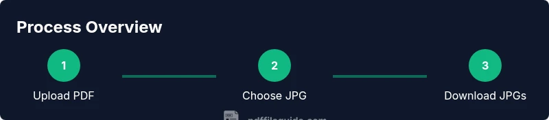 Process diagram showing PDF to JPG conversion steps