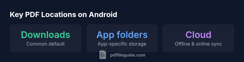 Key PDF locations on Android infographic