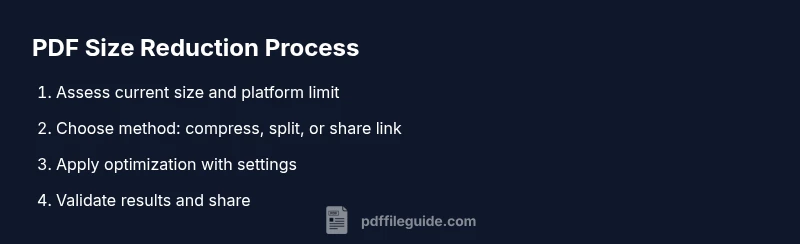 Process diagram for reducing a PDF size to upload
