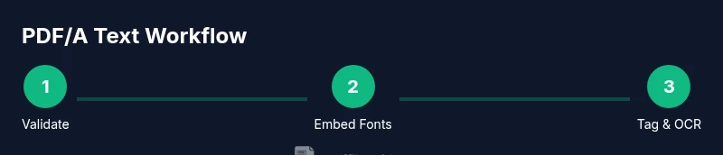Process diagram of PDF/A text workflow