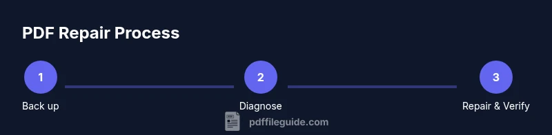 Three-step process for repairing PDFs.