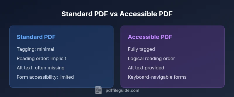 Comparison of Standard PDF vs Accessible PDF features