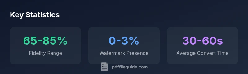 Statistics on Word-to-PDF converters fidelity, speed, and privacy