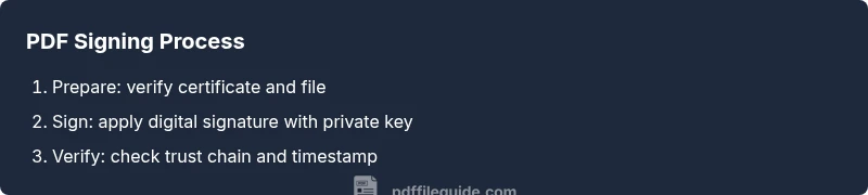 Process diagram of PDF signing workflow