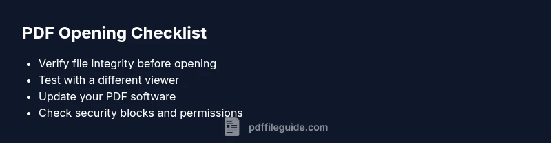 Checklist infographic for opening PDFs