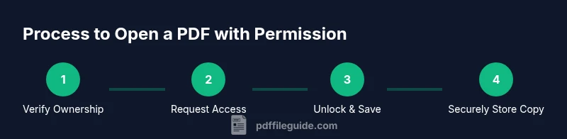 4-step process to open a password-protected PDF with permission