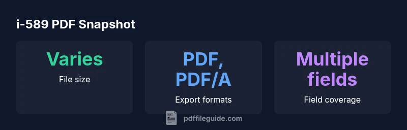 Infographic showing i-589 pdf usage and formats