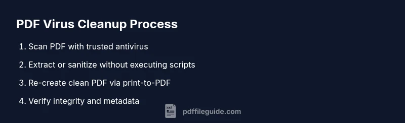 Process diagram for cleaning a viral PDF