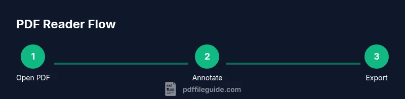 Process diagram of using a PDF reader