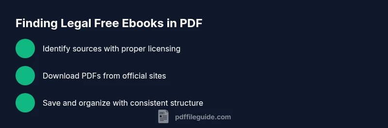 Process diagram for finding legal free ebook PDFs