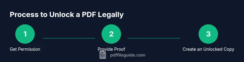 Tailwind infographic showing legal steps to unlock a PDF