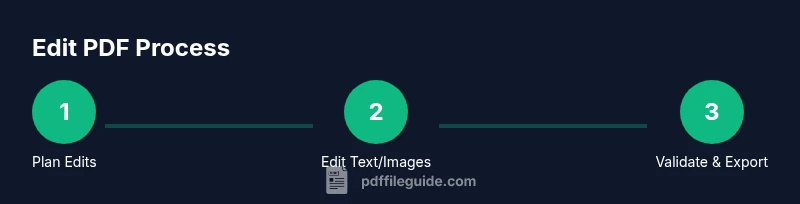 Process diagram showing planning, editing, and exporting a PDF