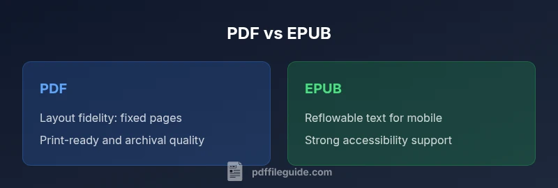 Diagram comparing PDF and EPUB formats