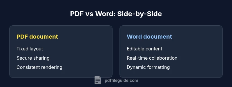Comparison of PDF and Word formats