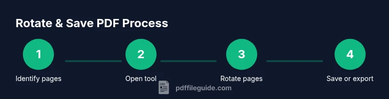 Process diagram showing rotating and saving a PDF