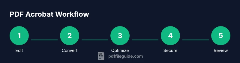 Process visualization of editing, converting, and optimizing PDFs with PDF Acrobat