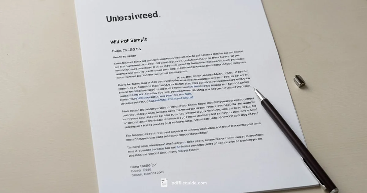 Will PDF Sample - PDF File Guide