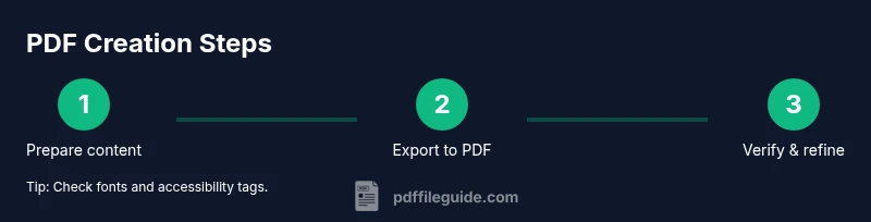 Process diagram showing PDF creation steps