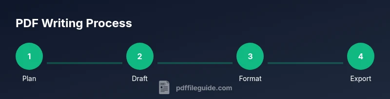 Process steps for PDF writing infographic