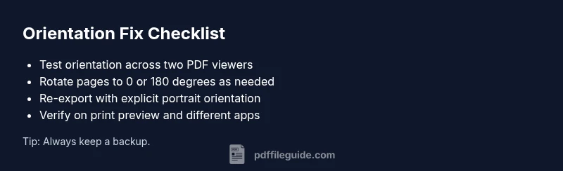 Checklist for fixing upside-down PDFs