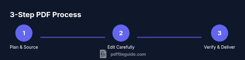 Tailwind infographic showing a 3-step process to edit a PDF file