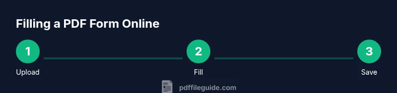 Process diagram for online PDF form filling