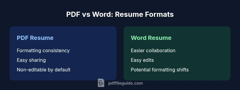Comparison of PDF and Word resume formats